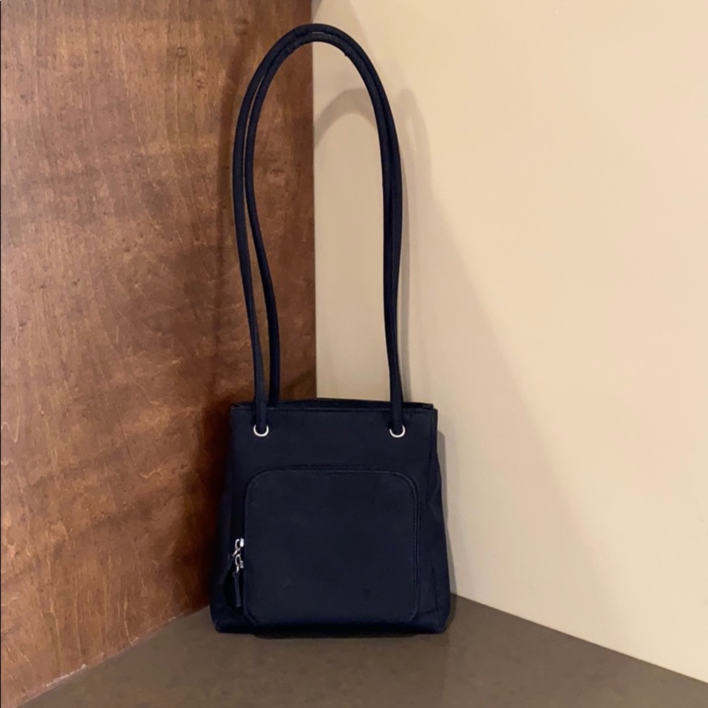 Y2K Vintage Black Nylon Shoulder Bag
